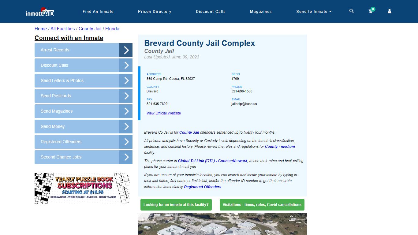 Brevard County Jail Complex - Inmate Locator - Cocoa, FL